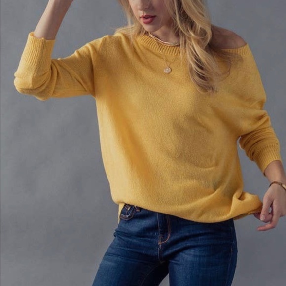 Basic Crew Neck Solid Tunic Knit Sweater - Picture 3 of 4